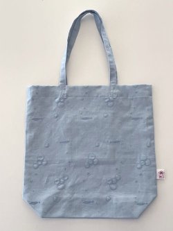 画像1: 一尺トート・オリーブ＆ボール刺繍ブラックリネン（内ポケット付き）