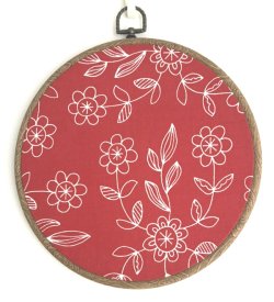 画像1: インテリアフレーム　「フィンランドフラワー・トマトレッドコットン」