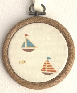 画像1: 吊りフレームSS　「船出・クリームコットン」