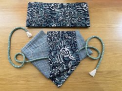 画像1: マレーバティック・アイル（帯締め付き）・二部式帯・吉弥デザイン