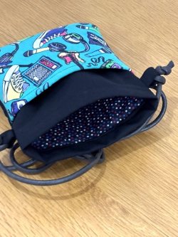 画像2: カタバミ刺繍ミュージック（外ポケット＆裏付き）・５寸サコッシュ