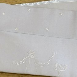 画像5: 指揮者&星刺繍モヘヤウールサンドベージュ（帯締め付き）・二部式帯・吉弥デザイン