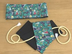 画像1: カタバミ刺繍ミュージック（帯締め付き）・二部式帯・吉弥デザイン