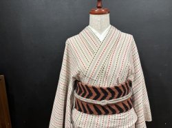 画像3: アフリカンコットン（帯締め付き）・used品アップサイクル二部式帯・吉弥デザイン
