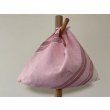 画像1: リネン・nadeshiko刺繍ピンク・あづま袋 (1)