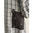 画像4: アトリエ服・ベルギーリネン格子柄刺繍ポケット（M〜L） (4)