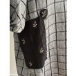 画像3: アトリエ服・ベルギーリネン格子柄刺繍ポケット（M〜L） (3)