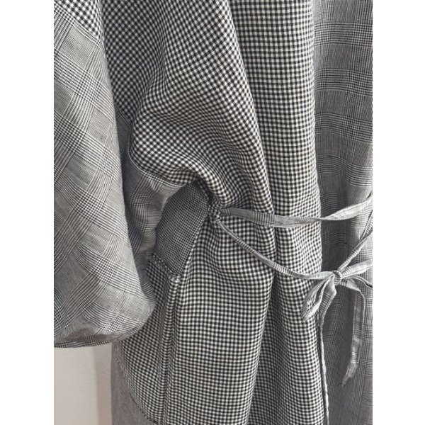 画像3: アトリエ服・アイリッシュリネンMIXデザイン（S〜M・M〜L）・受注製作品 (3)