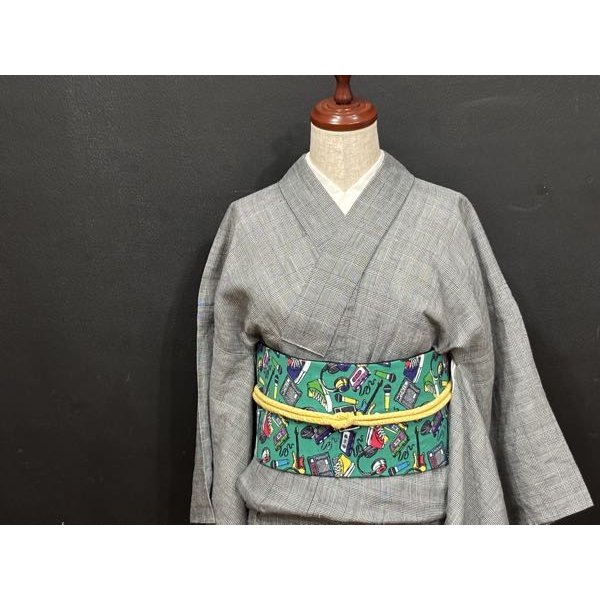 画像3: カタバミ刺繍ミュージック（帯締め付き）・二部式帯・吉弥デザイン (3)