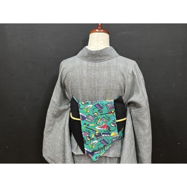 画像2: カタバミ刺繍ミュージック（帯締め付き）・二部式帯・吉弥デザイン (2)