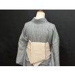 画像2: 指揮者&星刺繍モヘヤウールサンドベージュ（帯締め付き）・二部式帯・吉弥デザイン (2)