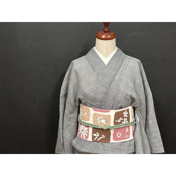 画像3: フィンランディアートと星かもめ刺繍（帯締め付き）・二部式帯・吉弥デザイン (3)