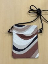 画像: 英国リバーストライプ（外ポケット＆裏付き）・used布使用アップサイクル５寸サコッシュ