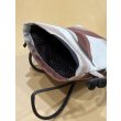 画像2: 英国リバーストライプ（外ポケット＆裏付き）・used布使用アップサイクル５寸サコッシュ (2)